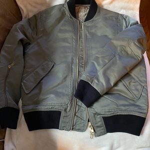 Army green bomber jacket